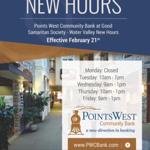 Points West Customer Bank New Hours