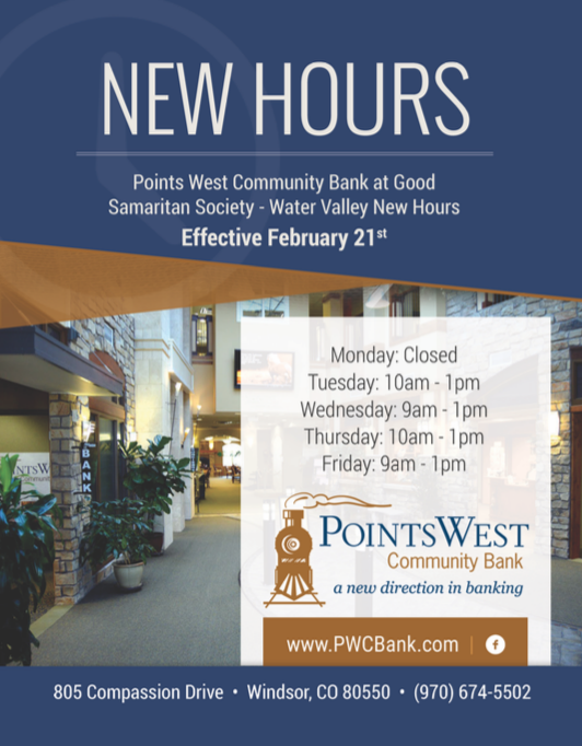 Points West Customer Bank New Hours