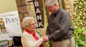 clients at good samaritan bank shaking hands