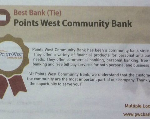 Points West Customer Bank Bank Tie