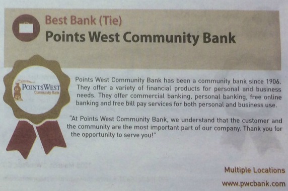 Points West Customer Bank Bank Tie