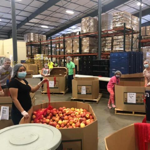 points west team at food bank