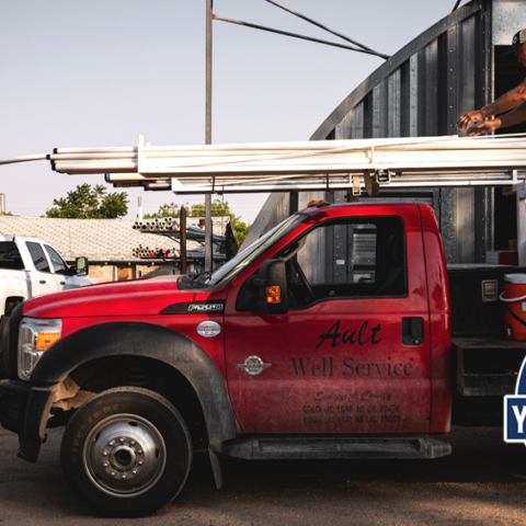 Ault Well Service Red Truck